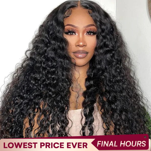 OhMyPretty Wear Go Glueless Deep Wave 9x6 Lace Wig M Cap Pre-Bleached Mini Knots Pre-Plucked