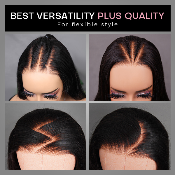 OhMyPretty Wear Go Glueless Ocean Wave 6x4 HD Lace Wig With Pre-plucked Edges Invisible Knots Pre-Cut HD Lace