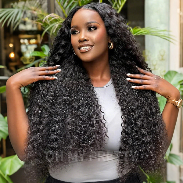 OhMyPretty Water Wave 13x4 Lace Front Wig with Pre-plucked Edges