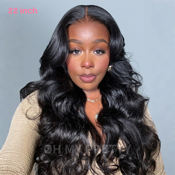 OhMyPretty Body Wave 13x4 Lace Front Wig with Pre-plucked Edges