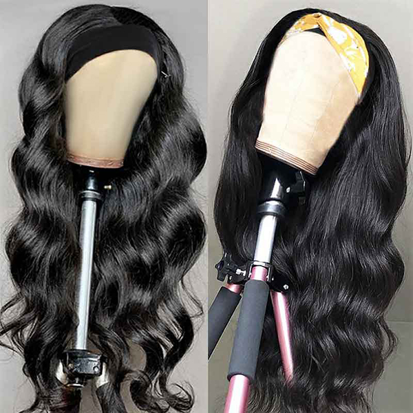 OhMyPretty Body Wave Human Hair Headband Wig