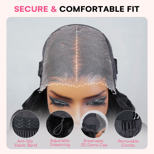 Face-Framing Trendy Layers Pre-Everything M Cap Wear Go Upgraded Body Wave Glueless 9x6 Lace Wig Pre plucked &Pre Bleached & Pre Cut