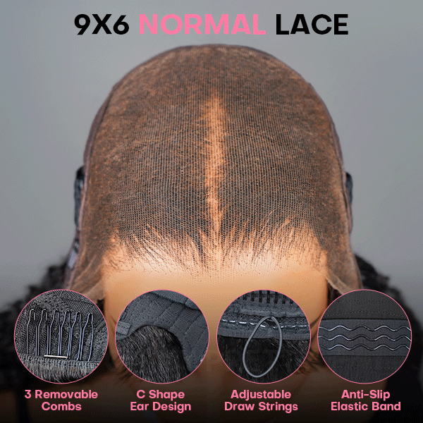 Voluminous & Bouncy Burmese Curly  M-Cap 9x6 Draw-strings Wear Go Wig Bleached Knots Glueless Wig