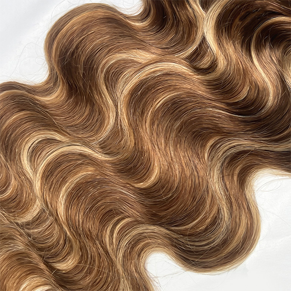 4/27 Color Highlight Brown Body Wave Crochet Human Hair Pre-Separated for Boho Braids & Miracle Knots Tangle Free & Reusable