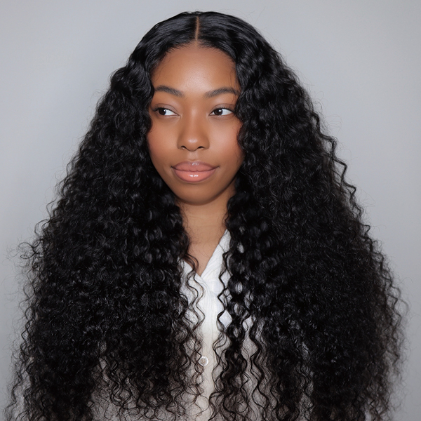 OhMyPretty Bleach Knots Glueless Water Wave Wear Go 6x4 HD Lace Wig With Pre-plucked Edges