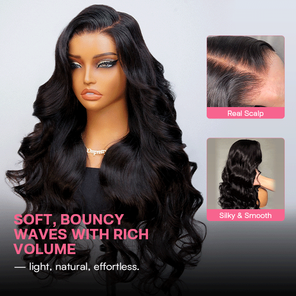 Luxury Wear Go 13x6 Body Wave Glueless Wig HD Lace Front Wig With Invisi Draw-strings