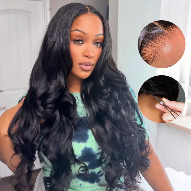 Wear Go 13x6 Body Wave Glueless Wig HD Lace Front Wig With Invisi Draw-strings