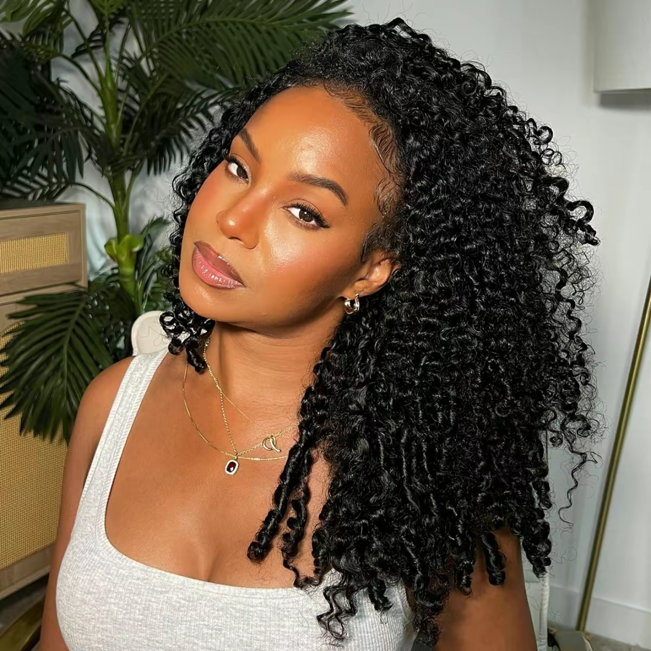 ohmypretty burmese curly human hair half wig