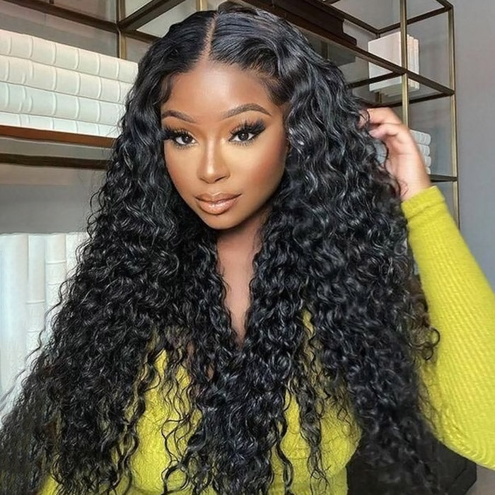 OhMyPretty Loose Deep Wave 13x4 HD Lace Front Wig Prebleached Knots With Pre-plucked Edges