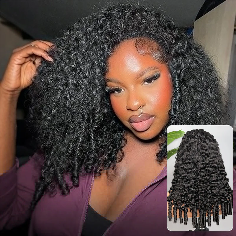 burmese curly half wig spiral curly ends