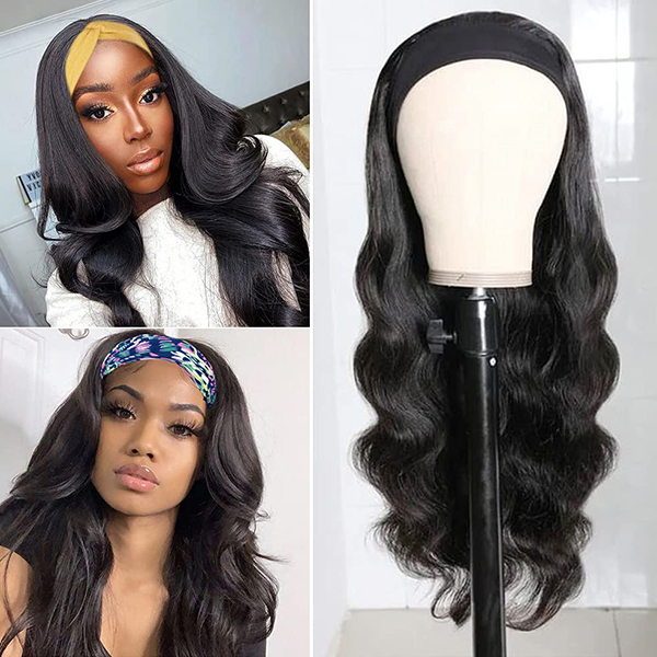 OhMyPretty Body Wave Human Hair Headband Wig
