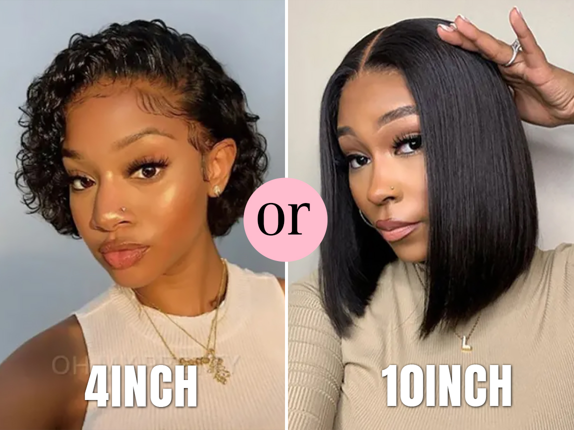 difference between 4 inch and 10 inch wig
