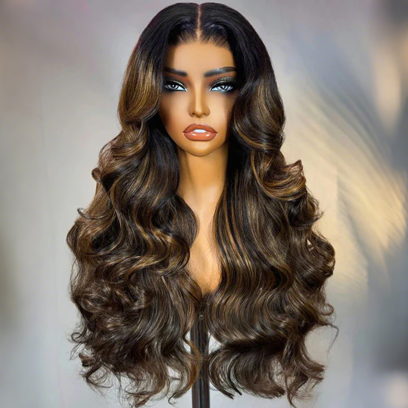 New In Balayage Highlight Body Wave 9x6 Tpart Lace Wear Go Glueless Wig Human Hair Wig Pre Bleached