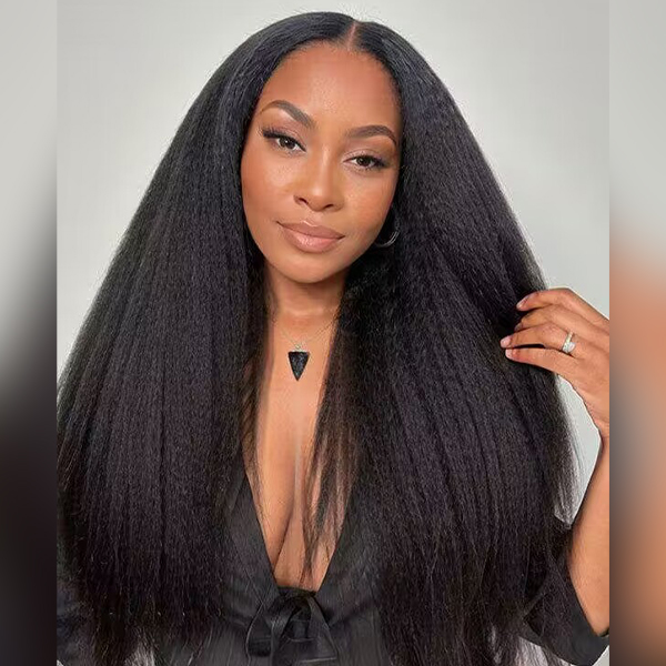 kinky straight v part wig