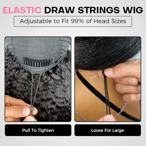 loose deep wave half wigs drawstring