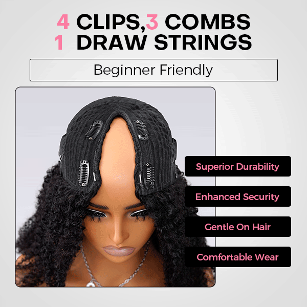 water wave v part wig Beginner Friendly