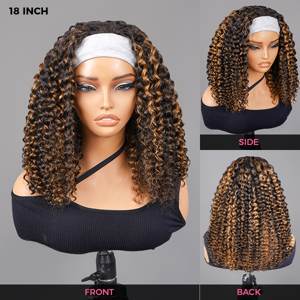 18 inch water wave half wig