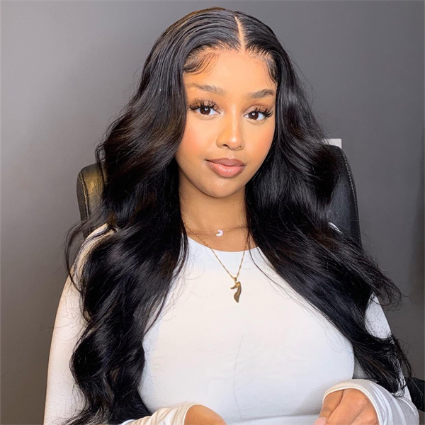 OhMyPretty Body Wave 13x4 Lace Front Wig with Pre-plucked Edges