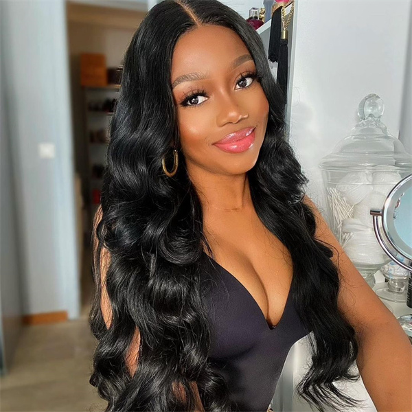 OhMyPretty Body Wave  4*4  Lace Closure Wig with Pre-plucked Edges