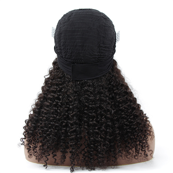 Kinky Curly Human Hair Headband Wig