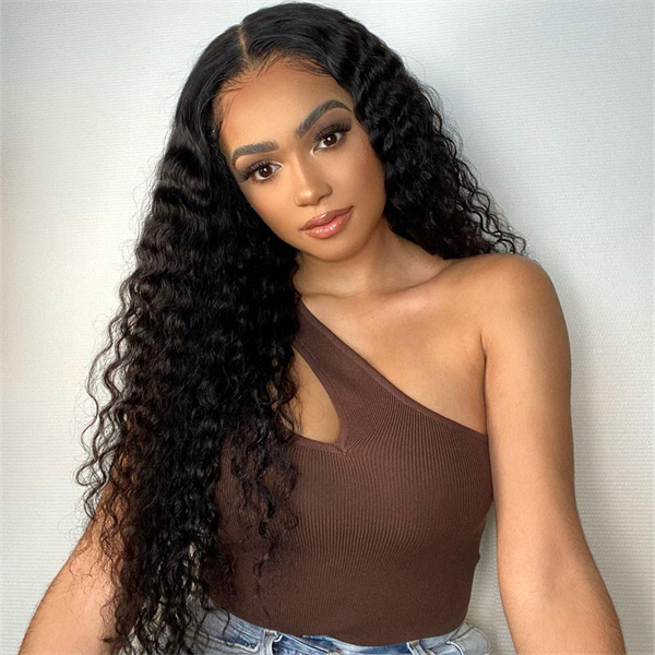 Deep Curly Human Hair Wig 13*6 Lace Front Wig