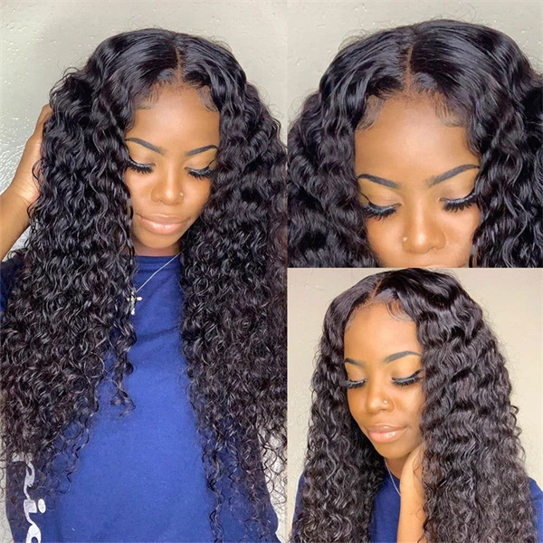 Deep Curly Human Hair Wig 5*5 Lace Closure Wig