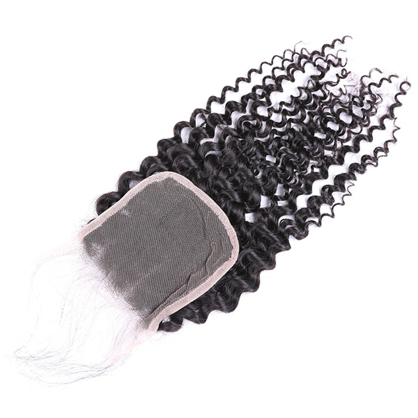 Kinky Curly Hair 4*4 Lace Closure with 3 Bundles