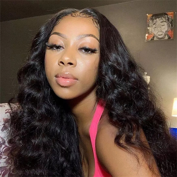 Loose Wave Lace Closure Wig with Pre-plucked Edges
