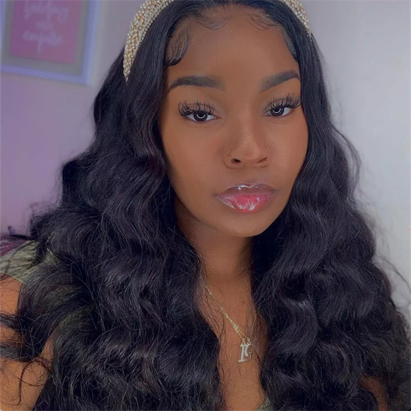 Loose Wave Lace Closure Wig with Pre-plucked Edges