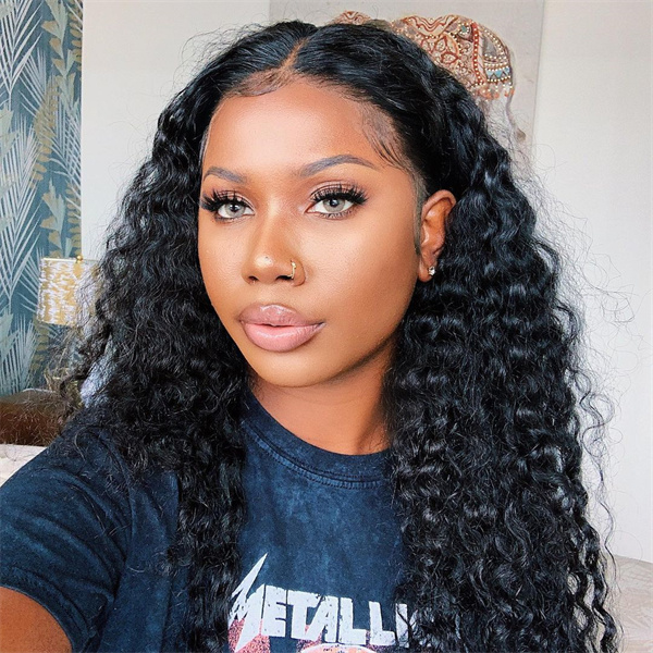 Water Wave Lace Closure Wig with Pre-plucked Edges