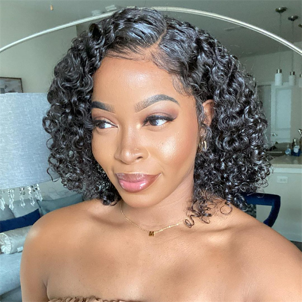 Water Wave Bob Wig Bob Human Hair Lace Wigs