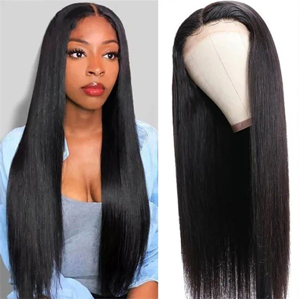 Straight Lace Closure Wig with Pre-plucked Edges