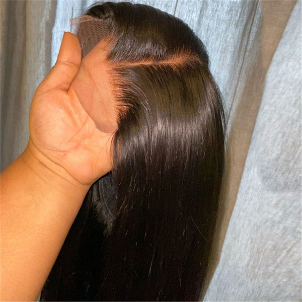 Straight Lace Closure Wig with Pre-plucked Edges