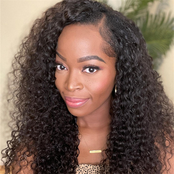 Beginner Friendly deep wave v part wig