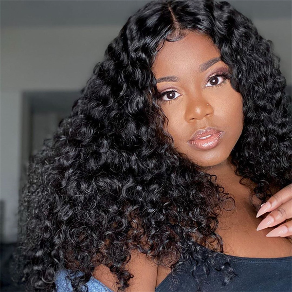 Water Wave Lace Closure Wig with Pre-plucked Edges