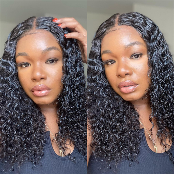 Deep Curly Human Hair Wig 5*5 Lace Closure Wig