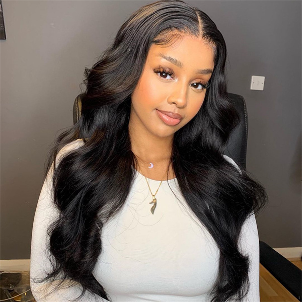 OhMyPretty Body Wave 13x4 Lace Front Wig with Pre-plucked Edges