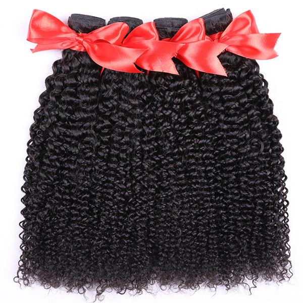 Kinky Curly Hair 13*4 Lace Frontal with 3 Bundles
