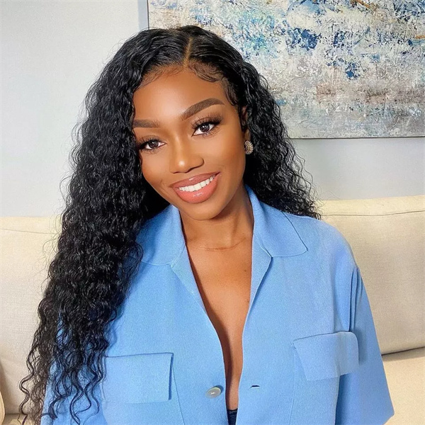 Water Wave Lace Closure Wig with Pre-plucked Edges