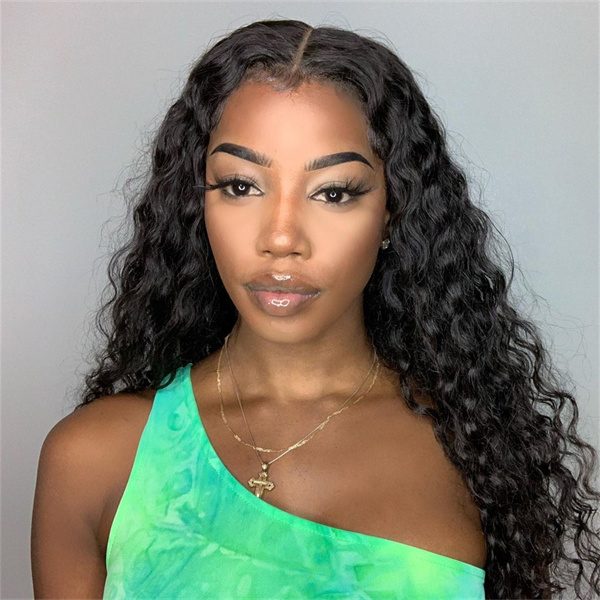 Water Wave Human Hair Wig 5*5 Lace Closure Wig